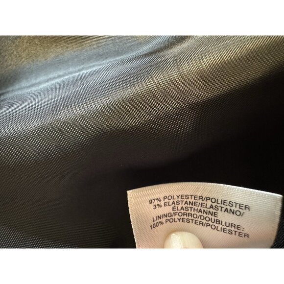Kasper Separates Suit Jacket Blazer 14 Black Open Front 3/4 Long Sleeve - Picture 12 of 13